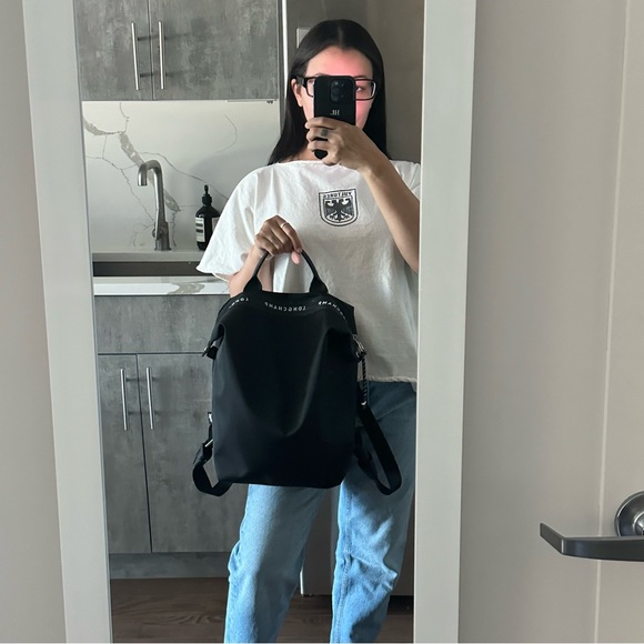 LE PLIAGE ENERGY L BACKPACK Black - Recycled Canvas - Picture 5 of 14